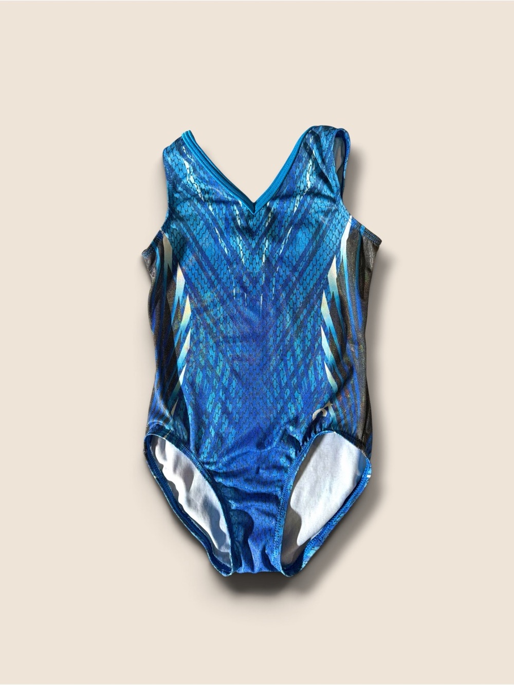 GK Blue Patterned Girls One-Piece Swimsuit